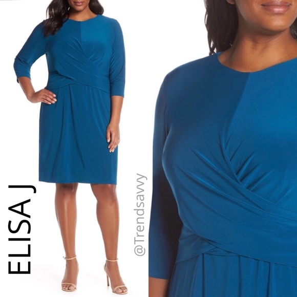 Eliza J Dresses & Skirts - NWT Eliza J Ruched Waist Sheath Dress Size 14W